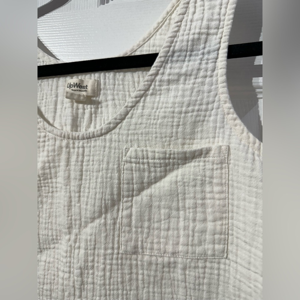UpWest Cream Boxy Tank Top (XS) - Picture 7 of 16